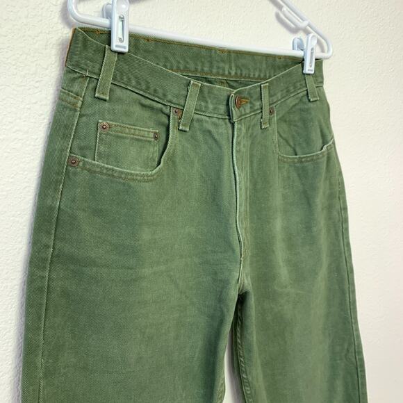 Vintage Original Arizona Jean Co Green Denim Taper Jeans Made in USA 33x34 - Picture 3 of 7